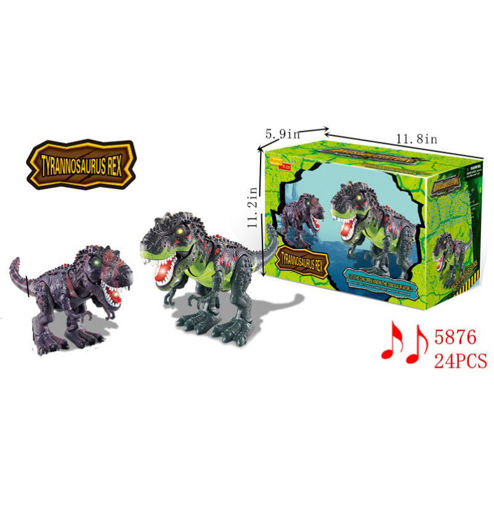Picture of Walking T-rex Dino Toy w/Music & Light 24 pc