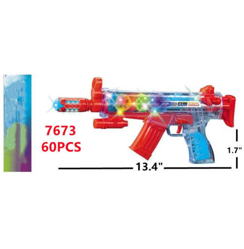 Picture of B/O Clear Flashing Gun 60 PCS