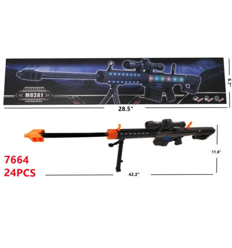 Picture of Black Barrett Sniper Rifle w/6 sound effects 24 PCS