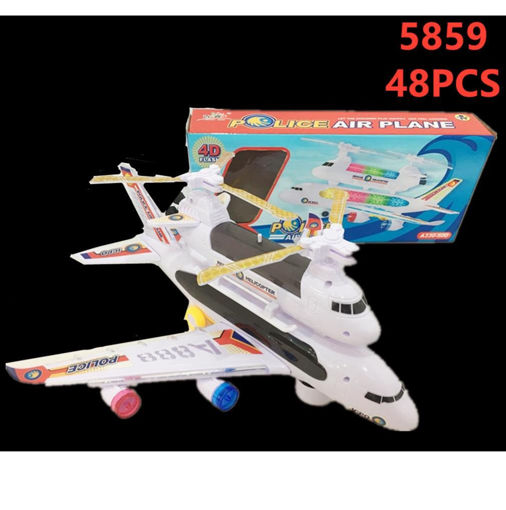 Picture of B/O Light up/Sound Police Airplane 48 pc