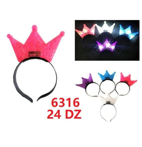 Picture of Assorted Colors Flashing-Crown Headband 24 dz