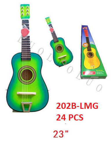 Picture of 23" Lime Green  Color Guitar 24pc