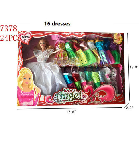Picture of Angel Doll w/16 Dresses Set  24 pcs