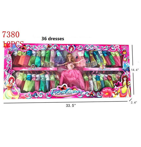 Picture of Fashion Doll Set w/36 Dresses 12pcs