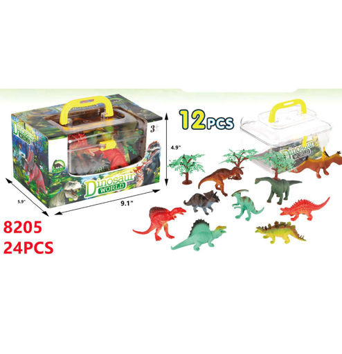 Picture of Dinosaur World Figures w/Basket 24 PCS