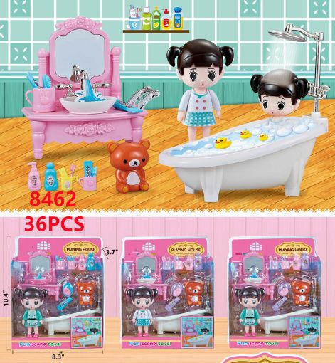 Picture of Playing House Doll w/Bath Tub 36 PCS