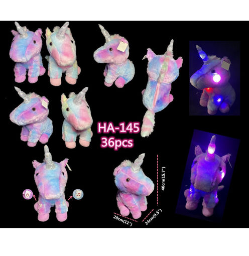 Picture of Unicorn Plush Light Up 36 pc