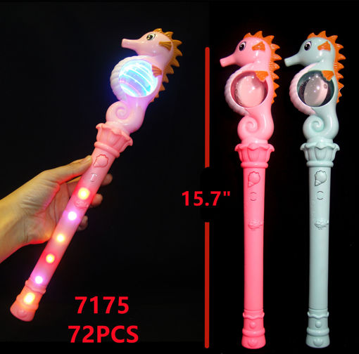 Picture of Flashing Spinning Wand Seahorse 72pc