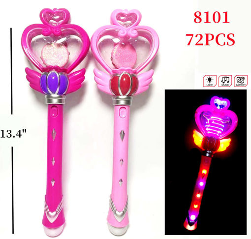 Picture of Heart Shape Spinning Wand w/Sound 72 PCS