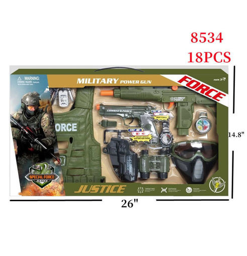 Picture of Military Force Playset w/Vest & Mask 18 PCS