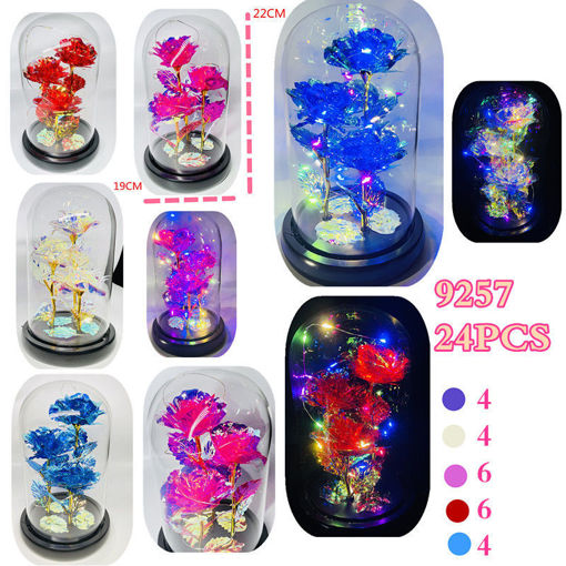 Picture of 3 LED Galaxy Flower in Glass Dome 24 PCS