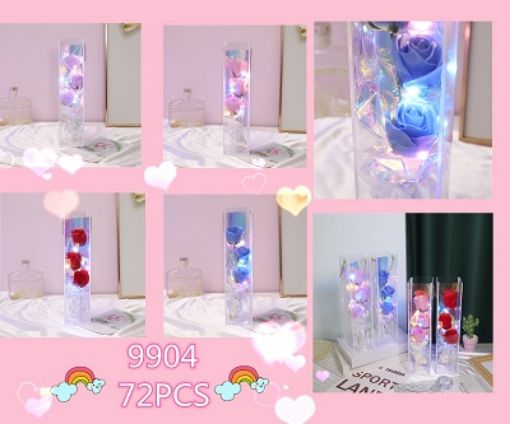 Picture of LED Rose w/PVC Box & Chain Handle 72 PCS