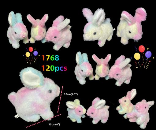 Picture of Rainbow Fur Walking Bunny 120 PCS