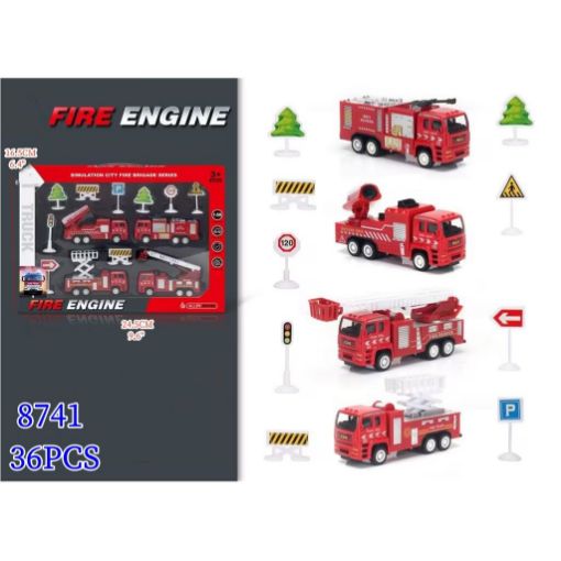 Picture of 1:64 Metal Friction Fire Truck 36 PCS