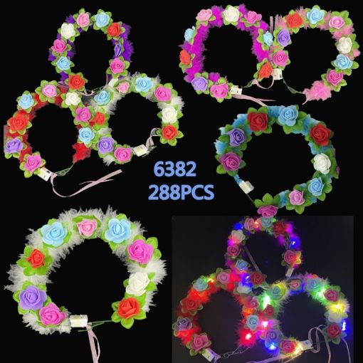 Picture of LED Feather w/Flower Headband 24 dz