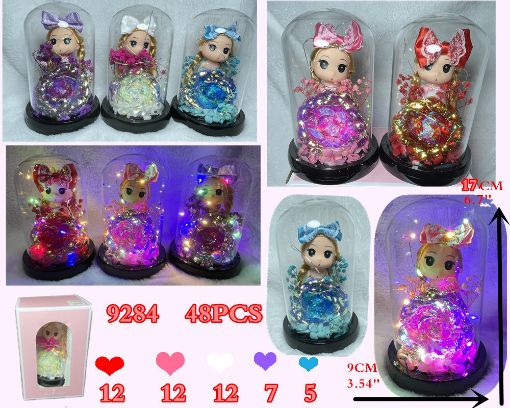 Picture of Doll w/Galaxy Flower Glass dome 48 PCS