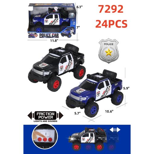 Picture of Friction Police Truck w/ Light & Sound 24 pcs
