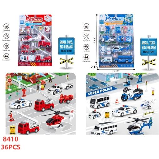Picture of Rescue & Police Playset 36 PCS