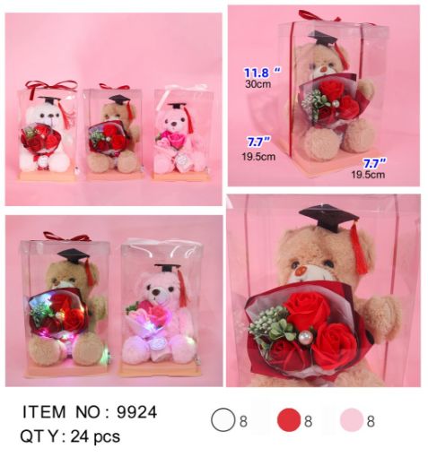 Picture of Graduation Bear w/Rose 24 PCS