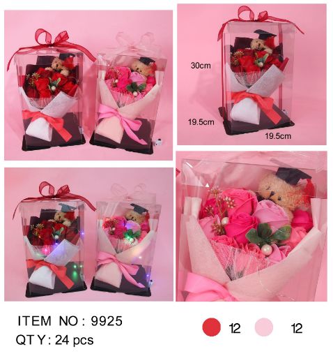 Picture of 11.8" Graduation Bear w/Rose Box 24pcs