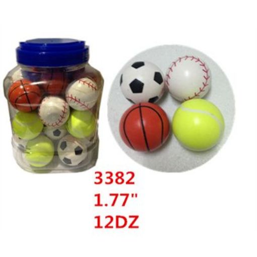 Picture of Assorted-Sport Bouncing Ball 1.77" (24pc/Jar) 12 Jars