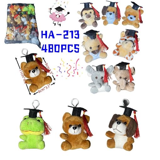 Picture of 4" (11Cm) Graduation Animal Keychain 40 dz