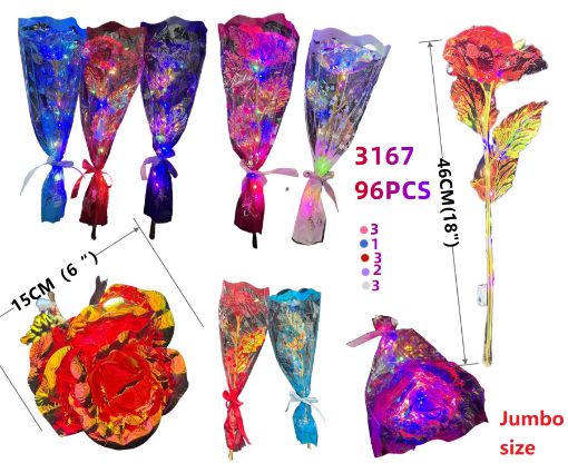 Picture of Jumbo Galaxy Rose w/Light in Bag 96 PCS