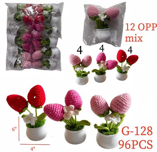 Picture of Crochet Strawberry in Pot 96 pcs