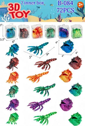 Picture of 9" 3D Shellfish w/ 4" Shell 72 pcs