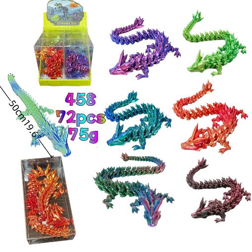 Picture of 19.6" (50cm) 3D Printed Dragon 72 pcs