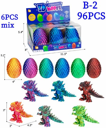 Picture of 3" 3D Monster Dino w/ 5" Egg 96 pcs