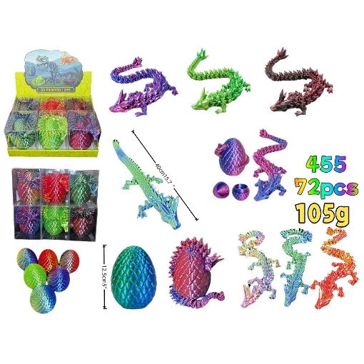 Picture of 16" 3D Dragon w/ 5" Egg 72 pcs