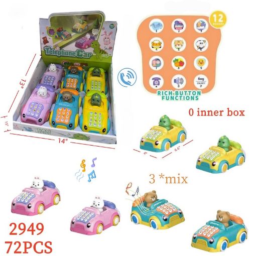 Picture of Animal Telephone Car 72 pcs
