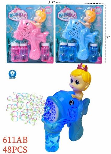 Picture of Mermaid with Dolphin Bubble Gun 48 PCS