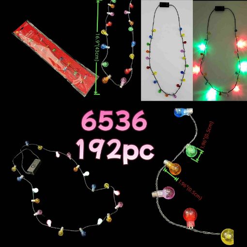 Picture of Christmas Mini Light Bulb Necklace 16 dz