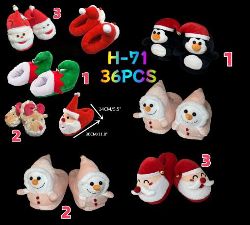 Picture of Adult Christmas Slippers 36 pcs