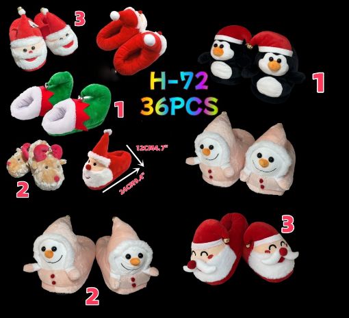 Picture of Kids Christmas Slippers 36 pcs