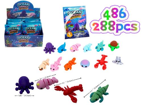 Picture of 3D Assorted Ocean Animals Bling Bag 288 pcs