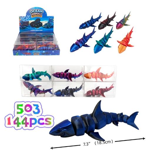 Picture of 7.3" (18.5) 3D Shark 144 pcs