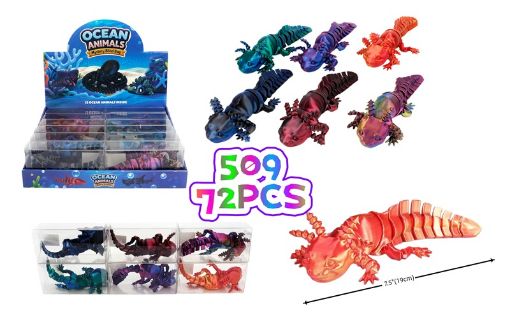 Picture of 7.5" (19cm) 3D Axolotl 72 pcs