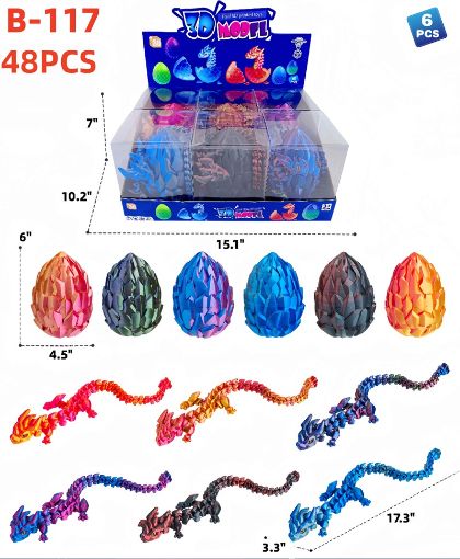 Picture of 17.3" 3D Dragon w/ 6" Egg 48 pcs
