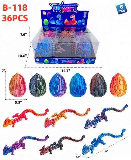 Picture of 22" 3D Dragon w/ 7" Egg 36 pcs