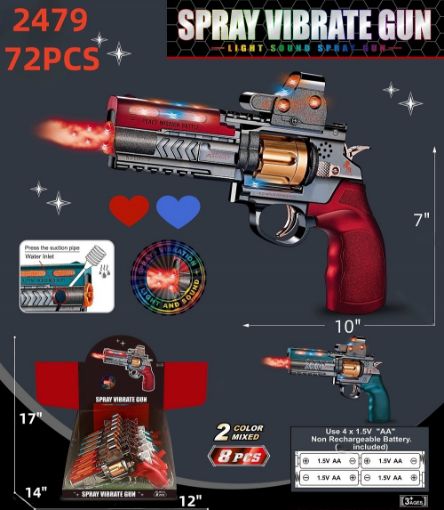 Picture of B/O Pistol with Spray Effect in Display box 72 PCS